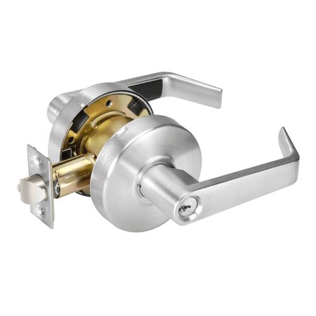 YALE Grade 2 Entry Cylindrical Lock, Augusta Lever, Schlage Conventional Cylinder C Keyway, Satin Chrome AU4607LN 2806 626